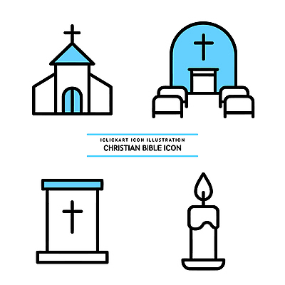 모양 아이콘 디자인 기독교 종교 예술 상징 촛불 교회 성경 예배 소통 제단 2D아이콘 AI파일 컨셉 초 종교용품 종교건축 건물 파일형식 벡터