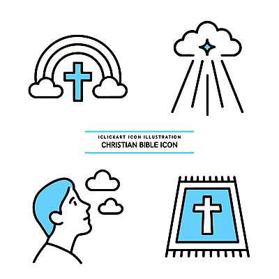구름 아이콘 기독교 종교 상징 십자가 무지개 라이프 믿음 성경 예배 기념물 이모지 2D아이콘 AI파일 자연요소 감정 종교용품 생활 파일형식 벡터