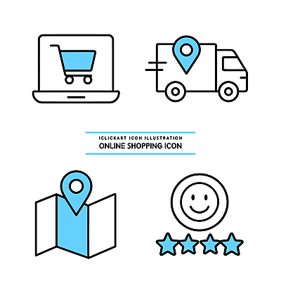 아이콘 쇼핑카 온라인쇼핑 전자상거래 별점 2D아이콘 AI파일 쇼핑 카트 점수 평가 온라인 파일형식 벡터