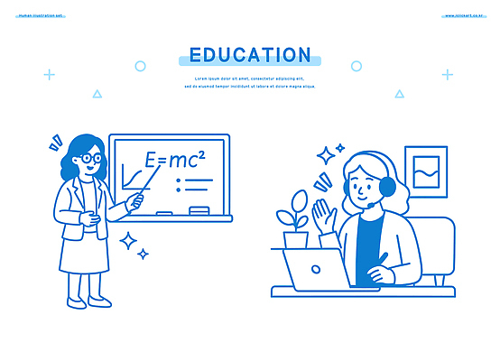 학생 교육 일러스트 수업 기술 학습 컴퓨터 강사 정보 도구 학원 온라인 내용 문제해결 수업자료 이해 참여 창의력 상호작용 국내일러스트 AI파일 직업 전자제품 교육자료 파일형식 벡터