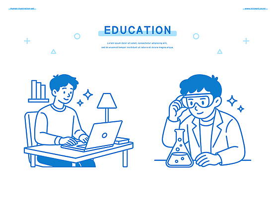 학생 교육 과학 일러스트 모션 수업 기술 실험 안전 학습 컴퓨터 교양 도구 화학 실험실 책상 분석 실습 창의성 국내일러스트 AI파일 가구 컨셉 전자제품 파일형식 벡터