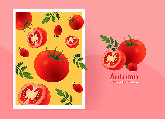 식물 디자인 음식 패턴 농업 토마토 채소 일러스트 자연 고추 건강 장식 빨간색 초록색 농작물 수확 가을 신선 농부 국내일러스트 AI파일 직업 계절 산업 컬러 무늬 생태계 파일형식 벡터
