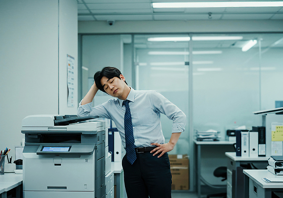 JPG 편집이미지 남자 생각 스트레스 사무실 관찰 업무 작업 인쇄기 집중 직원 고민 문서 사무용가구 오후 의료성형뷰티 번아웃증후군 편집실사 AI인물포토 AI콘텐츠 감정 가구 컨셉 비즈니스 모션 사람 전자제품 사회이슈 CG 파일형식 AI포토