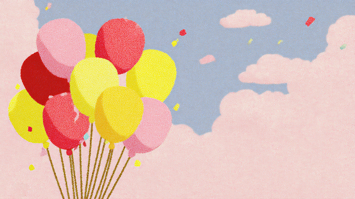 JPG 구름 행복 감정 컬러 일러스트 놀이 하늘 바람 요정 선물 이벤트 장식 파티 축제 축하 생일 분위기 즐거움 풍선 순간 국내일러스트 AI일러스트 AI콘텐츠 자연요소 기념일 컨셉 날씨 파일형식