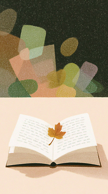 JPG 단풍 잎 일러스트 자연 휴식 따뜻함 라이프 책 독서 감상 공간 교양 가을 기록 분위기 편안함 읽기 문학 색감 국내일러스트 AI일러스트 AI콘텐츠 식물 계절 컨셉 모션 생활 감각 생태계 파일형식