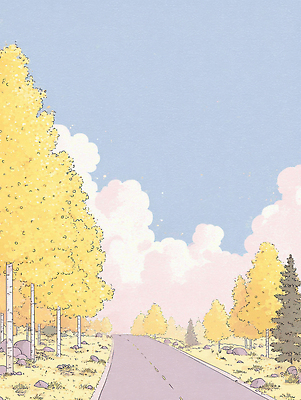 JPG 나무 구름 도로 길 여유 컬러 과일 일러스트 자연 하늘 풍경 노란색 평화 일출 환경 자전거 산책 가을 시골 숲 생태계 국내일러스트 AI일러스트 AI콘텐츠 자연요소 식물 계절 감정 컨셉 교통시설 휴식 노을 바이크 파일형식