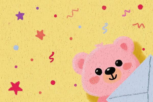 JPG 디자인 감정 별 인형 분홍색 백그라운드 일러스트 곰 장식 노란색 파티 귀여움 축제 표현 생일 편지 오브젝트 장면 색종이 국내일러스트 AI일러스트 AI콘텐츠 자연요소 동물 기념일 종이 컬러 컨셉 포유류 이벤트 파일형식