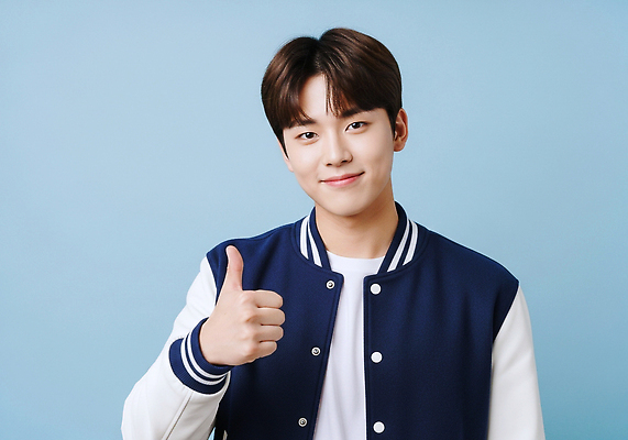 JPG 편집이미지 남자 백그라운드 모션 청소년 표정 미소 파란색 친구 에너지 최고 자신감 즐거움 모던 긍정 초상화 의료성형뷰티 편집실사 AI인물포토 AI콘텐츠 감정 컬러 컨셉 관계 사람 CG 그림 파일형식 AI포토