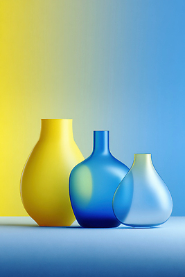 JPG 모양 편집이미지 디자인 시선 컬러 백그라운드 장식 파란색 인테리어 노란색 오브젝트 조화 이미지편집 AI컴퓨터그래픽 AI콘텐츠 파일형식