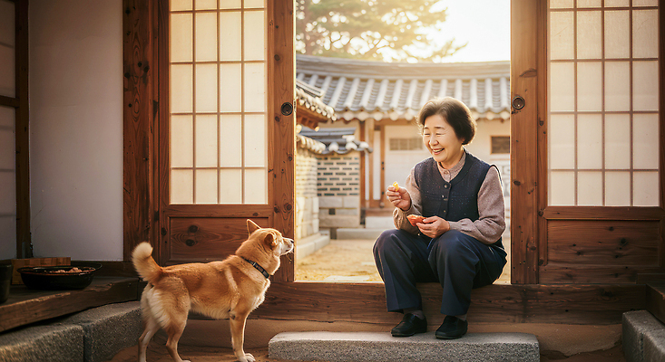 JPG 동물 편집이미지 행복 할머니 가족 디저트 한국 미소 일상 햇빛 개 오후 의료성형뷰티 고택 편집실사 AI인물포토 AI콘텐츠 건축물 여자 노년 감정 아시아 음식 포유류 관계 표정 라이프 태양 CG 파일형식 AI포토
