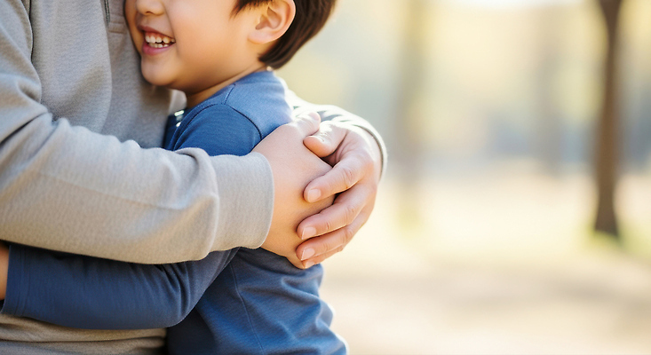 JPG 편집이미지 공원 행복 아들 어린이 가족 포옹 자연 따뜻함 사랑 웃음 안전 아빠 소통 순간 의료성형뷰티 편집실사 AI인물포토 AI콘텐츠 공공시설 감정 컨셉 관계 안기 표정 사람 CG 생태계 파일형식 AI포토