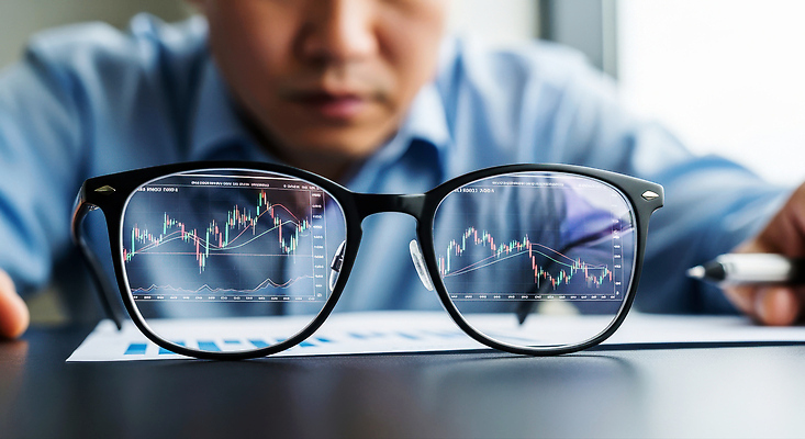 JPG 편집이미지 남자 안경 비즈니스 그래프 금융 경제 사무실 자료 시장 주식 집중 분석 투자 애널리스트 의료성형뷰티 편집실사 AI포토 AI인물포토 AI콘텐츠 잡화 컨셉 사람 CG 파일형식