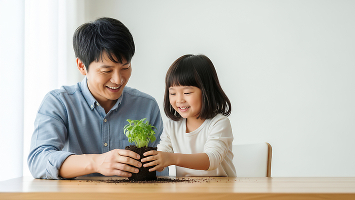 JPG 식물 편집이미지 교육 딸 행복 화분 가족 모션 자연 놀이 사랑 웃음 흙 시간 아빠 심기 의료성형뷰티 편집실사 AI포토 AI인물포토 AI콘텐츠 감정 관계 표정 CG 생태계 파일형식