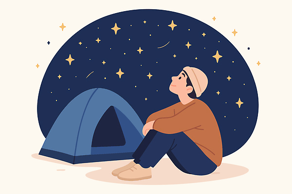 별 여행 일러스트 가족 모션 청소년 자연 하늘 휴식 텐트 소년 야외 친구 고요 별자리 꿈 캠핑 탐험 밤 모닥불 국내일러스트 AI파일 자연요소 남자 어린이 컨셉 관계 불 레저 캠핑도구 사람 견과류 생태계 파일형식 벡터