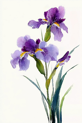 JPG 식물 꽃 아시아 잎 일러스트 자연 생명 정원 보라색 식물원 향기 화사함 아이리스 뷰티풀 국내일러스트 AI일러스트 AI콘텐츠 나라 컬러 컨셉 생태계 냄새 파일형식