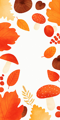 JPG 식물 디자인 계절 예술 컬러 백그라운드 단풍 잎 일러스트 자연 따뜻함 풍경 장식 버섯 가을 뷰티풀 테마 풍요 국내일러스트 AI일러스트 AI콘텐츠 컨셉 생태계 파일형식