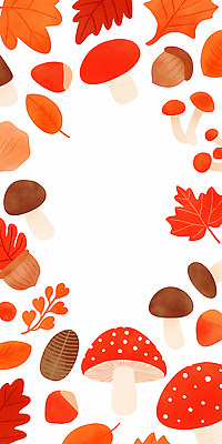 JPG 식물 디자인 계절 예술 컬러 백그라운드 단풍 패턴 일러스트 자연 요리 풍경 빨간색 갈색 버섯 가을 직물 그림 생태계 국내일러스트 AI일러스트 AI콘텐츠 잎 무늬 파일형식