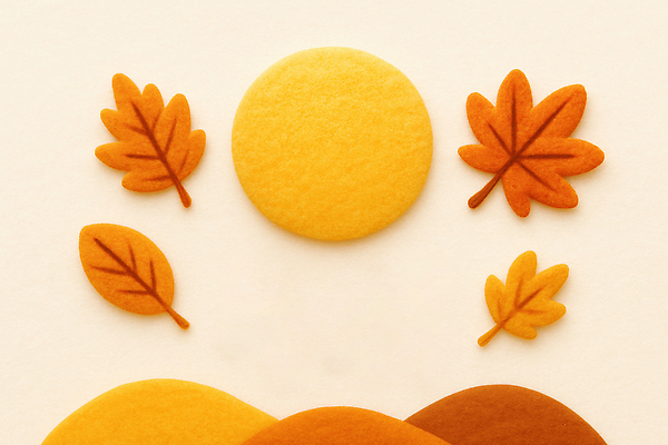 JPG 편집이미지 디자인 감정 예술 컬러 백그라운드 단풍 잎 재료 자연 풍경 태양 추석 가을 온도 조화 뷰티풀 펠트 편집실사 AI포토 AI콘텐츠 자연요소 식물 계절 명절 CG 생태계 파일형식 천_직물