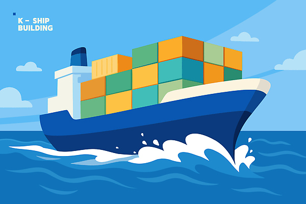 산업 파도 바다 일러스트 회사 비즈니스 항해 운송업 운반 상품 컨테이너 화물선 배송 무역 상업 물류 선박 국내일러스트 AI파일 수상교통 배_교통 파일형식 벡터