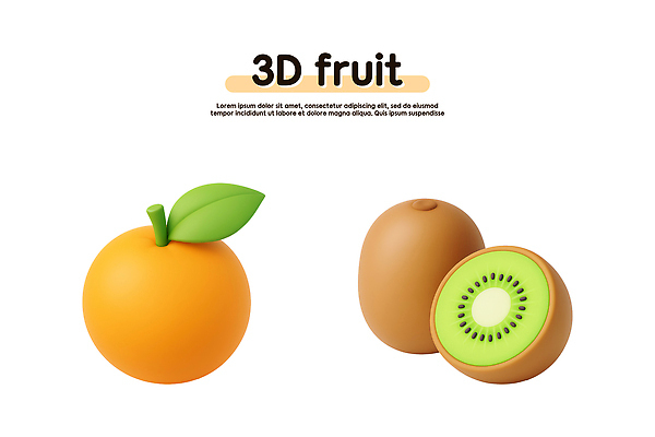 PSD 편집이미지 디자인 컬러 과일 키위 그래픽 3D 표현 질감 이미지 이미지편집 디지털합성 파일형식
