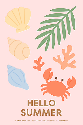 디자인 계절 파도 바다 컬러 일러스트 자연 조개 어류 해변 장식 여름 수중동물 게 조개껍데기 해초 고급 풍요 국내일러스트 AI파일 동물 컨셉 어패류 갑각류 해조류 생태계 파일형식 벡터