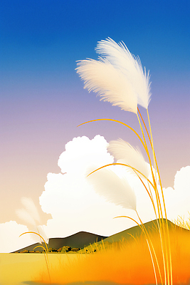 JPG 구름 계절 컬러 농업 일러스트 자연 하늘 바람 산 풍경 초원 평화 소리 일몰 생태계 억새 뷰티풀 국내일러스트 AI일러스트 AI콘텐츠 자연요소 식물 산업 컨셉 날씨 노을 파일형식