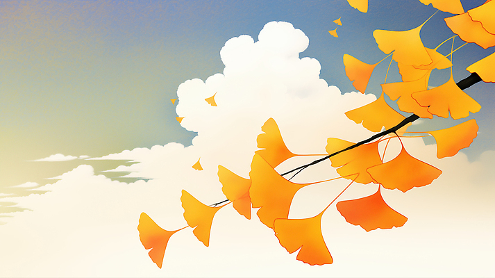 JPG 나무 식물 구름 계절 잎 일러스트 자연 하늘 가지 바람 풍경 햇빛 노란색 소리 가을 변화 은행나무 뷰티풀 국내일러스트 AI일러스트 AI콘텐츠 자연요소 컬러 컨셉 채소 날씨 태양 생태계 파일형식