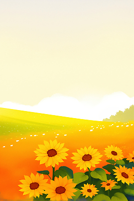 JPG 구름 꽃 일러스트 자연 하늘 아침 해바라기 풍경 초원 여름 햇빛 농장 소풍 노란색 평화 언덕 그림 채소밭 뷰티풀 국내일러스트 AI일러스트 AI콘텐츠 주간 자연요소 식물 계절 컬러 컨셉 밭 농업 태양 야외활동 생태계 파일형식