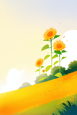JPG 꽃밭 일러스트 자연 아침 날씨 해바라기 풍경 초원 야외 여름 햇빛 소풍 평화 일출 농촌 화사함 뷰티풀 국내일러스트 AI일러스트 AI콘텐츠 주간 계절 꽃 컨셉 태양 야외활동 노을 시골 생태계 파일형식
