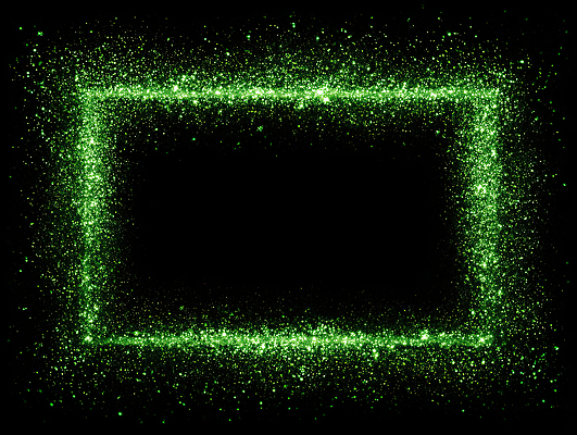 JPG 편집이미지 디자인 예술 백그라운드 프레임 장식 초록색 빛 반짝임 어둠 공간 신비 창의성 이미지편집 AI컴퓨터그래픽 AI콘텐츠 컬러 컨셉 모션 파일형식