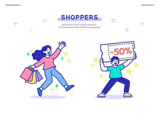 여자 남자 일러스트 이벤트 쇼핑 쇼핑백 판매 세일 상점 기쁨 판넬 소비 가격 고객 즐거움 마케팅 프로모션 국내일러스트 AI파일 감정 가방 사람 파일형식 벡터