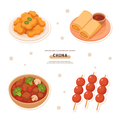 일러스트 재료 디저트 요리 과자 중식 식사 치킨 전통음식 꼬치 맛 향신료 탕 롤 레시피 맛집 간편조리식품 국내일러스트 AI파일 전통 음식 컨셉 닭고기요리 향미료 파일형식 벡터