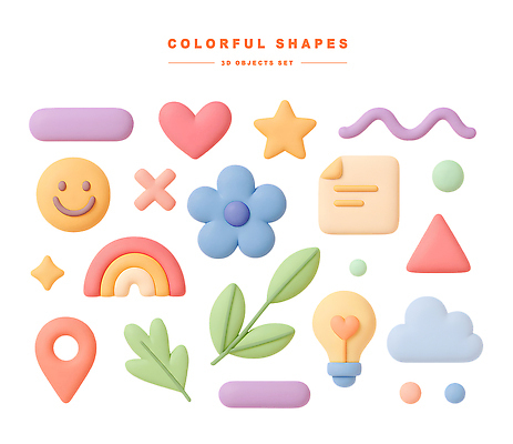 모양 PSD 편집이미지 디자인 꽃 감정 별 예술 컬러 추상 장식 하트 창의성 편집3D 자연요소 식물 무늬 3D 파일형식