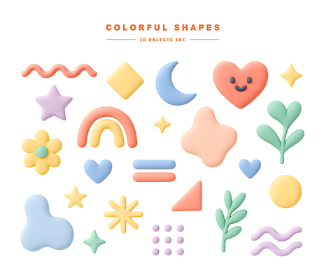 모양 PSD 편집이미지 디자인 컬러 밝음 장식 인테리어 장난감 플라스틱 심플 조화 색채 창의성 아기자기 편집3D 컨셉 재질 3D 파일형식
