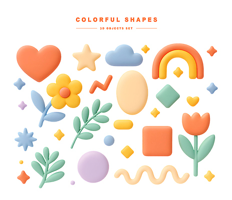 모양 PSD 편집이미지 디자인 꽃 별 예술 컬러 무지개 추상 다양 하트 비석 창의성 편집3D 자연요소 식물 다수 무늬 3D 파일형식