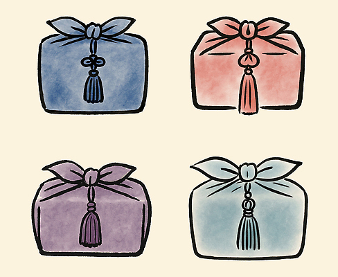 PSD 편집이미지 전통 디자인 리본 문화 예술 패턴 탁자 한국 선물 장식 추석 보자기 손수건 뷰티풀 이미지편집 명절 아시아 가구 무늬 파일형식 천_직물