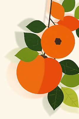 PSD 식물 디자인 예술 백그라운드 잎 농업 과일 일러스트 자연 생명 귤 따뜻함 디지털 농사 주황색 모던 조화 뷰티풀 색감 정물화 국내일러스트 산업 컬러 그림 생태계 파일형식