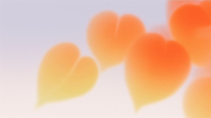 JPG 모양 디자인 감정 컬러 백그라운드 패턴 일러스트 따뜻함 사랑 주황색 꿈 하트 분위기 그림 화사함 감성 흐림 뷰티풀 국내일러스트 AI일러스트 AI콘텐츠 컨셉 무늬 날씨 파일형식