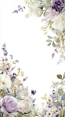 JPG 식물 디자인 꽃 예술 컬러 백그라운드 일러스트 자연 생명 장식 뷰티 보라색 흰색 우아함 연결 조화 뷰티풀 국내일러스트 AI일러스트 AI콘텐츠 컨셉 생태계 파일형식