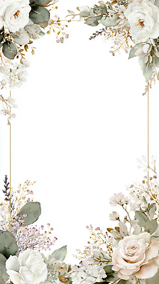 JPG 식물 디자인 꽃 예술 백그라운드 일러스트 자연 수채화 프레임 이벤트 장식 인테리어 흰색 고급 우아함 초대장 소프트 스타일 국내일러스트 AI일러스트 AI콘텐츠 컬러 컨셉 카드_감사 생태계 파일형식