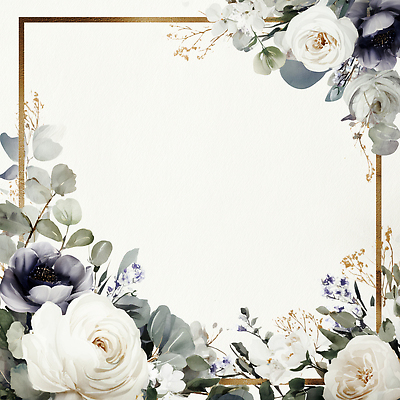 JPG 식물 디자인 꽃 백그라운드 일러스트 자연 프레임 장식 파란색 인테리어 흰색 고급 우아함 테두리 모던 그림 조화 뷰티풀 국내일러스트 AI일러스트 AI콘텐츠 컬러 컨셉 생태계 파일형식