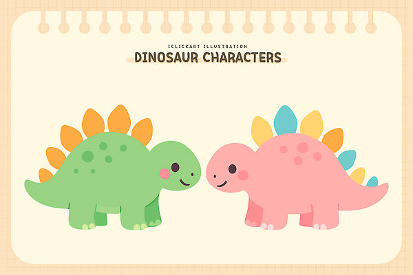 동물 캐릭터 디자인 공원 컬러 두마리 일러스트 자연 놀이 미소 일상 친구 귀여움 색칠 공룡 생동감 동심 일러캐릭터 AI파일 공공시설 컨셉 2 관계 파충류 표정 라이프 생태계 파일형식 벡터