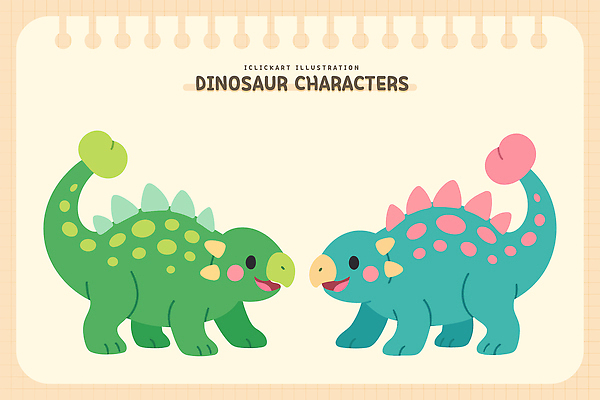 동물 캐릭터 디자인 컬러 일러스트 대화 친구 장난감 귀여움 즐거움 공룡 그림 상상력 창의성 상호작용 일러캐릭터 AI파일 감정 컨셉 관계 파충류 말하기 파일형식 벡터