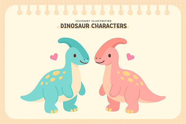 동물 캐릭터 디자인 분홍색 컬러 일러스트 생물 미소 파란색 친구 장난감 귀여움 공룡 작품 상호작용 일러캐릭터 AI파일 컨셉 관계 파충류 표정 미술 파일형식 벡터