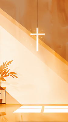 JPG 식물 종교 화분 벽 컬러 십자가 일러스트 자연 조명 실내 인테리어 평화 주황색 고요 공간 분위기 심플 조화 국내일러스트 AI일러스트 AI콘텐츠 디자인 컨셉 내부 생태계 파일형식