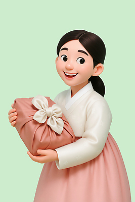 PSD 편집이미지 전통 기념일 감정 문화 백그라운드 친절 한국 선물 웃음 소녀 이벤트 추석 다정 축하 한복 조화 편집3D 한국전통 여자 명절 아시아 어린이 컨셉 표정 3D 전통의상 파일형식