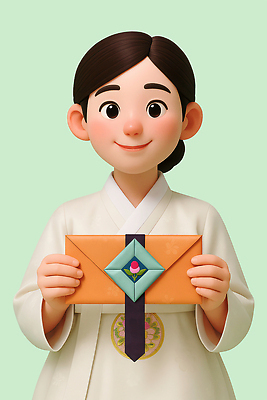 PSD 편집이미지 전통 디자인 감정 문화 상징 포장 봉투 한국 소녀 추석 표현 예절 한복 전달 뷰티풀 편집3D 한국전통 여자 명절 아시아 어린이 3D 전통의상 파일형식