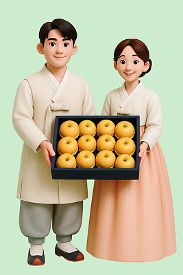 PSD 편집이미지 전통 옷 행복 문화 백그라운드 과일 한국 미소 상자 추석 축제 사과 오브젝트 아이템 편집3D 명절 감정 아시아 표정 3D 파일형식