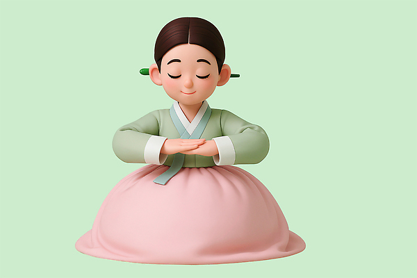 PSD 편집이미지 캐릭터 전통 디자인 문화 인형 사람 초록색 추석 고요 한복 그림 편집3D 한국전통 명절 컬러 3D 전통의상 파일형식