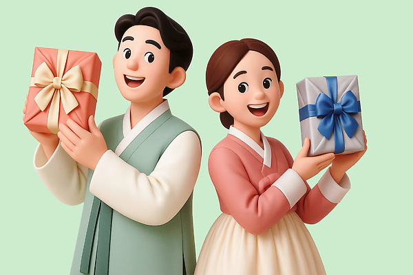 PSD 편집이미지 캐릭터 전통 옷 여자 기념일 남자 행복 문화 가족 표정 선물 상자 추석 기쁨 축하 파스텔 편집3D 명절 감정 컨셉 관계 학용품 사람 이벤트 3D 파일형식